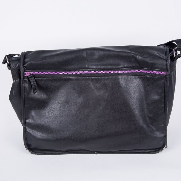 VINTAGE BAD BADTZ MARU HELLO KITTY SANRIO BLACK SHOULDER CROSSBODY BAG BRIEFCASE - Picture 8 of 15